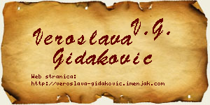 Veroslava Gidaković vizit kartica